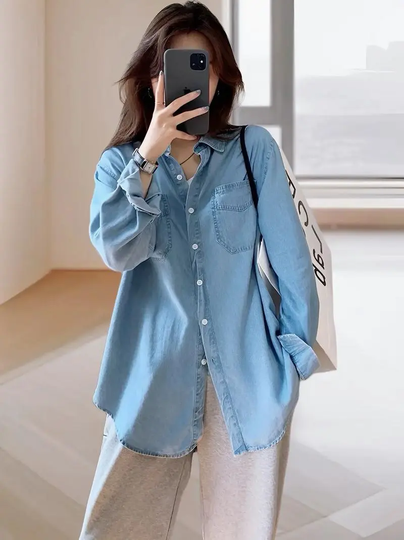 无领牛仔衬衫怎么搭配