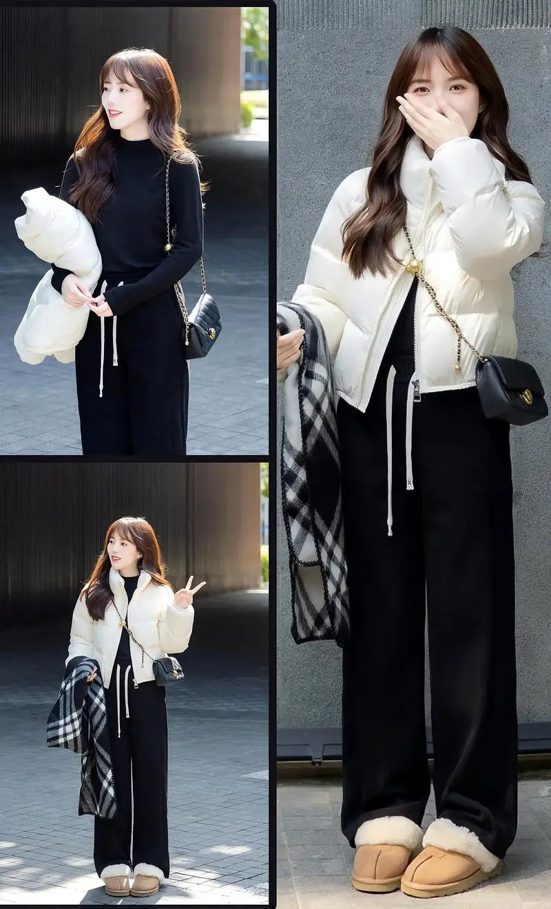 韩版装棉衣怎么搭配裤子