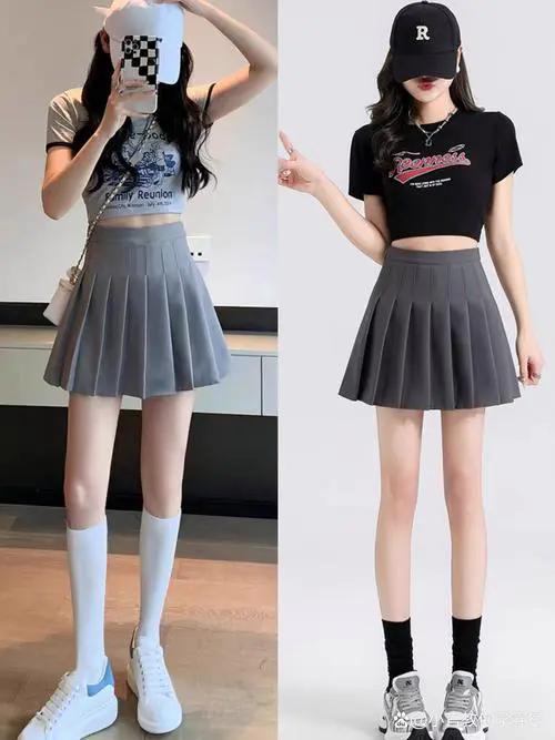 高腰百褶短裙怎么搭配