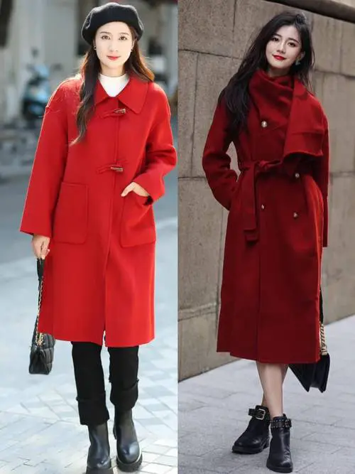 红色短风衣怎么搭配衣服好看