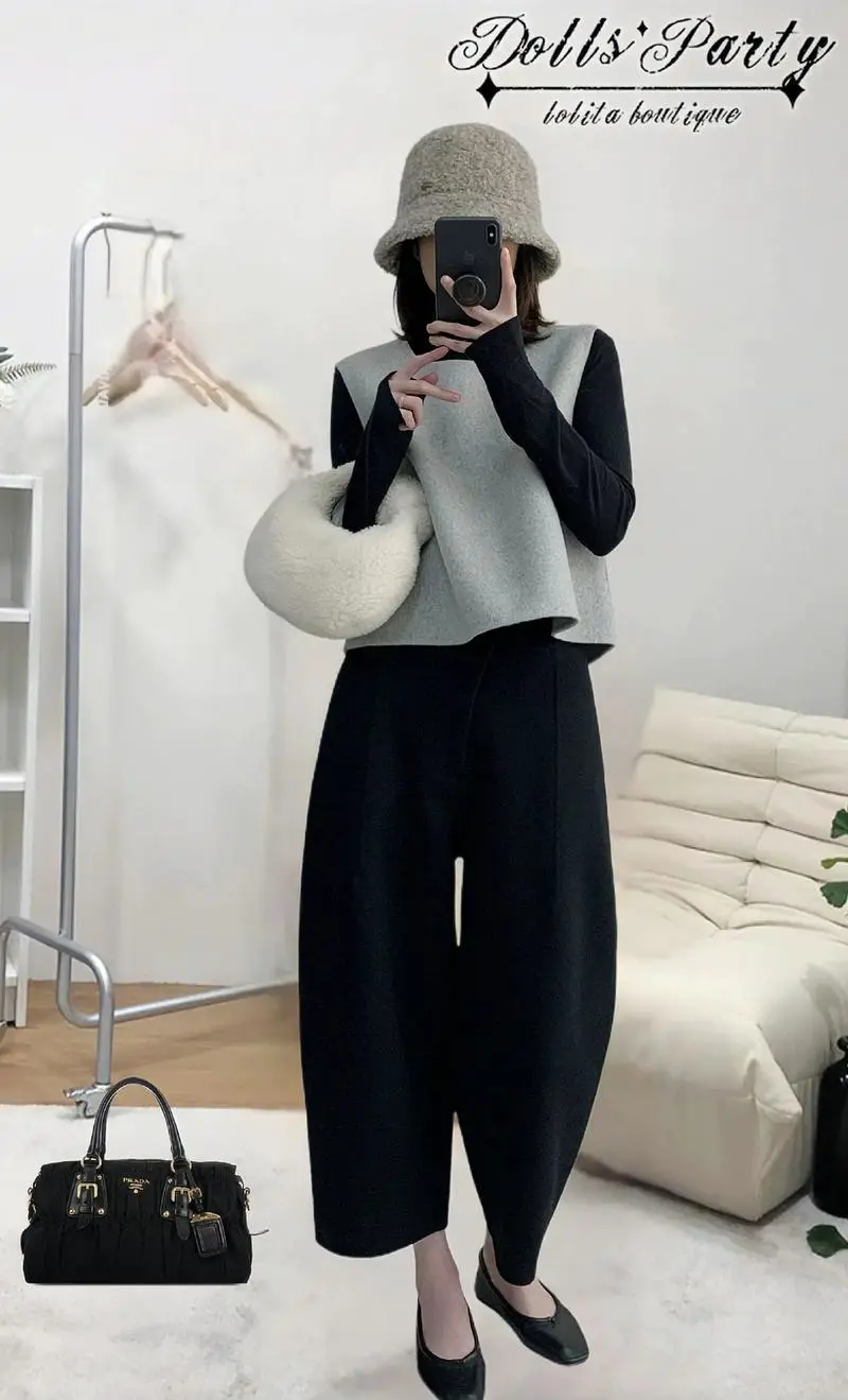 毛的哈伦裤怎么搭配什么外套好看吗