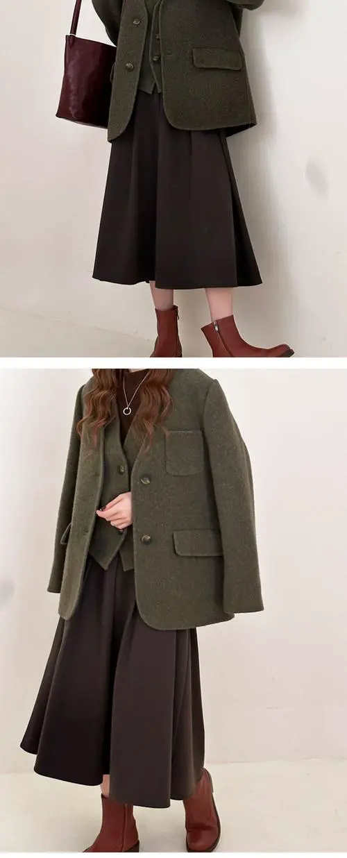 西装毛昵马甲怎么搭配