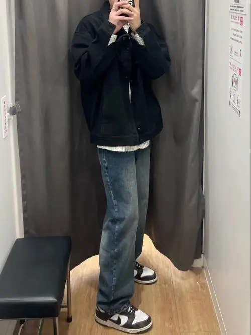 男士牛仔上衣外套怎么搭配什么裤子好看图片欣赏