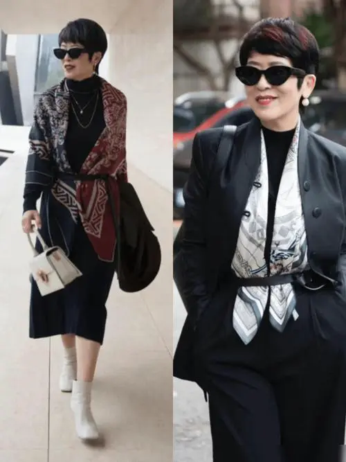 皮肤白适合黑色衣服怎么搭配什么围巾好看图片大全