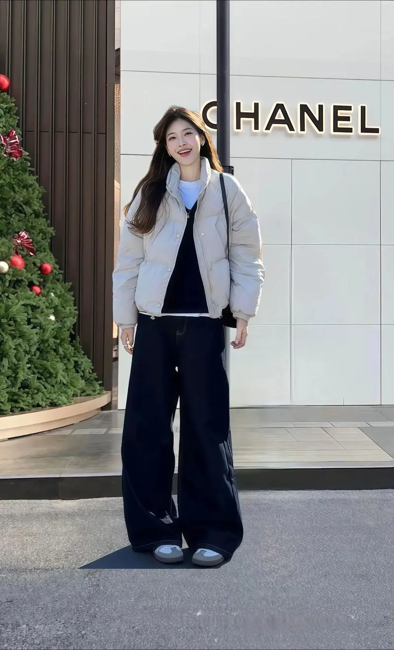 冬天穿宽腿裤怎么搭配衣服好看吗