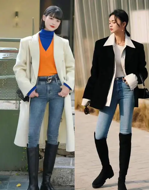 牛仔裤配什么靴子好看