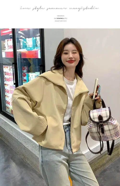 休闲米色风衣怎么搭配