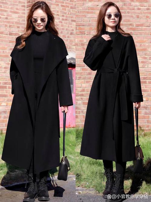 黑大衣怎么搭配什么裙子好看图片