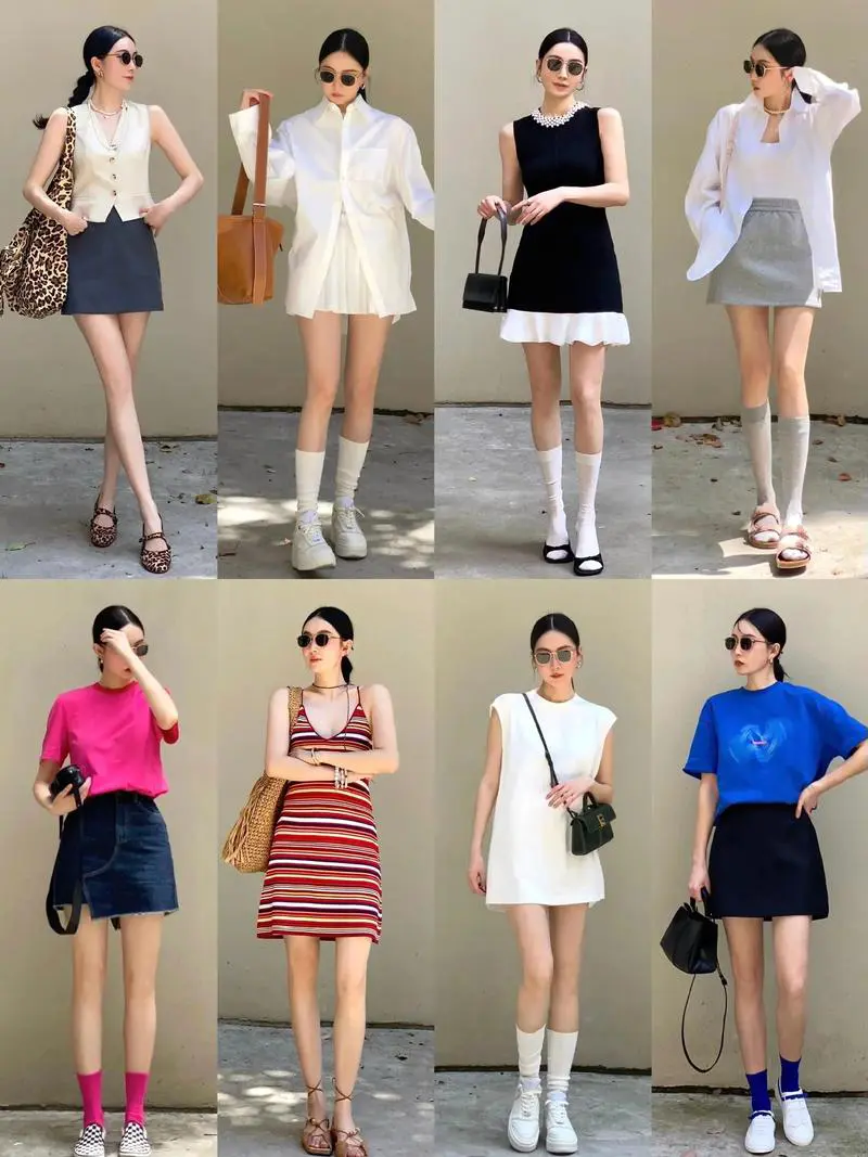 短裙怎么搭配显腿长