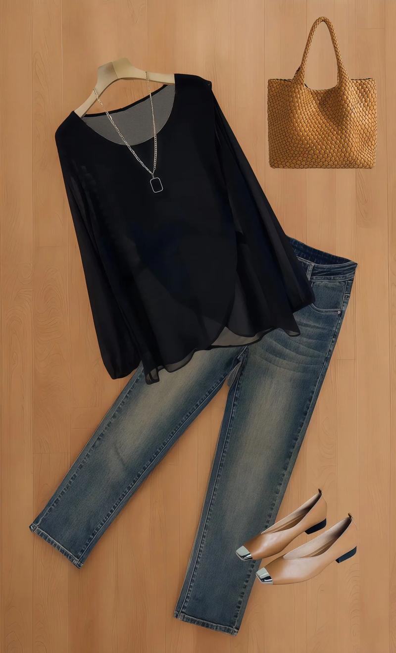 黑衣服配什么颜色裤子