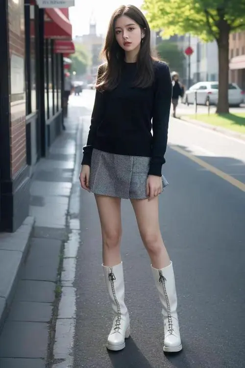 秋季女生穿马丁靴怎么搭配衣服好看图片