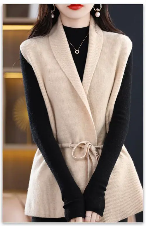 中长毛衣马甲怎么搭配什么外套