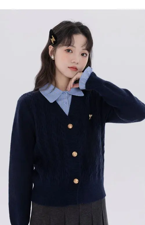 学院风毛衣裙怎么搭配图片