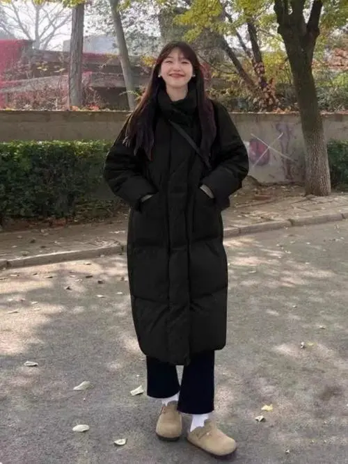 棉衣长款怎么搭配