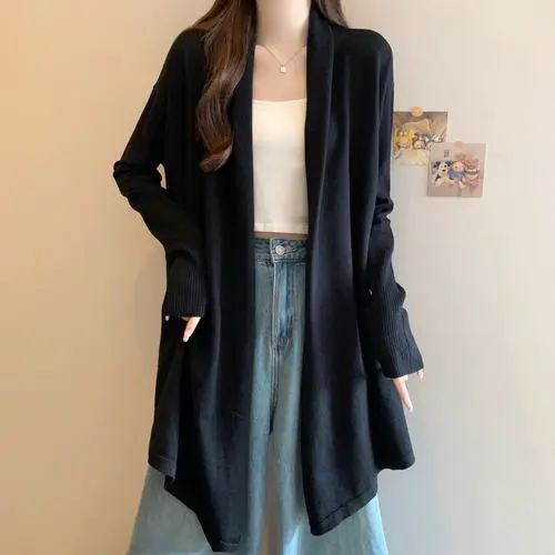 针织长款外搭怎么搭配图片