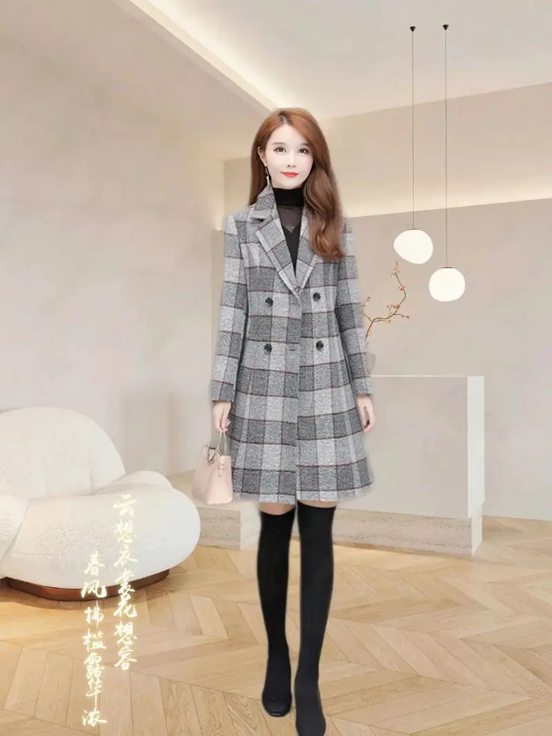修身格子外套怎么搭配图片
