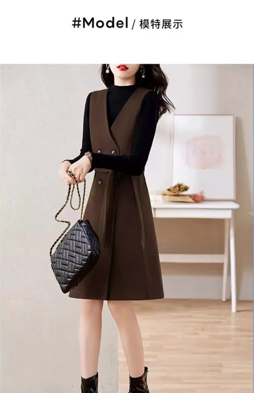呢子连衣裙怎么搭配