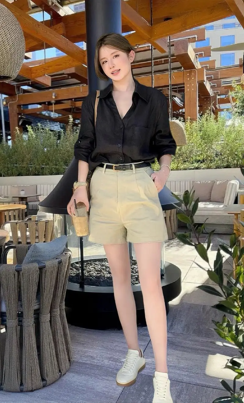 卡其色衬衫配什么裤子