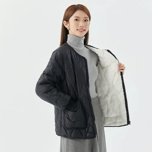 女士加棉上衣外套怎么搭配图片