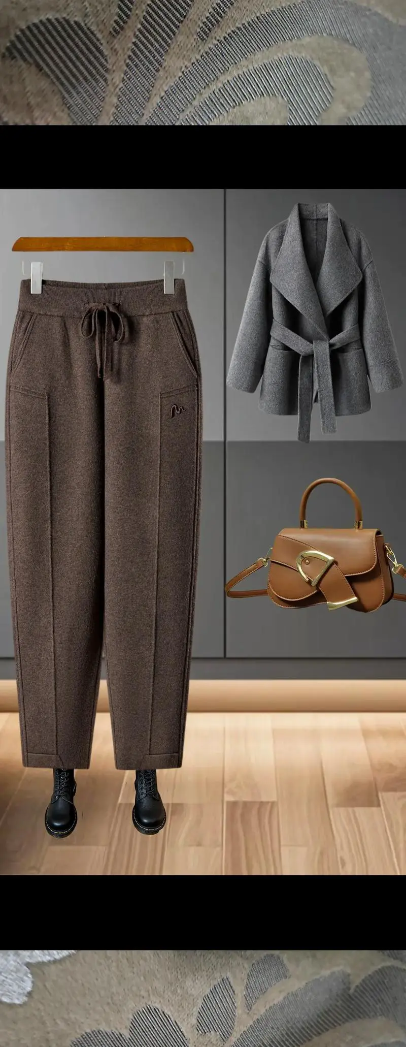羊毛裤子怎么搭配图片