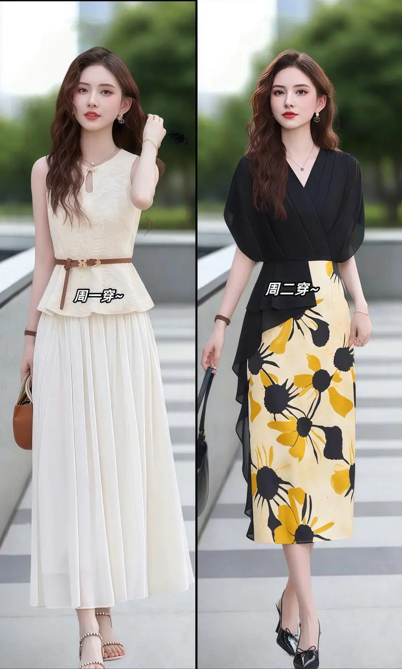 黑黄格子裙子怎么搭配什么围巾