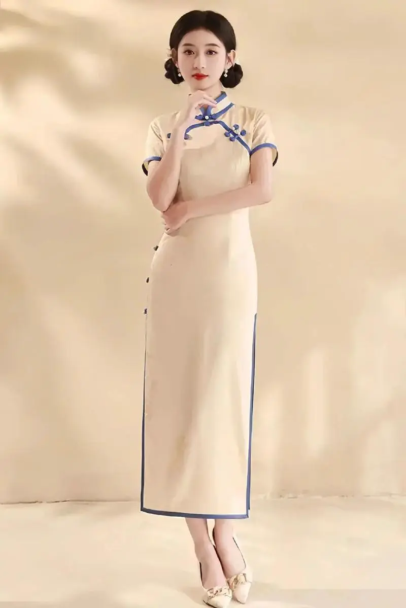 韩版旗袍上衣怎么搭配