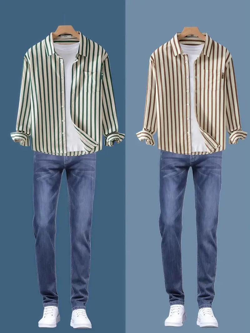 条纹长袖配什么裤子