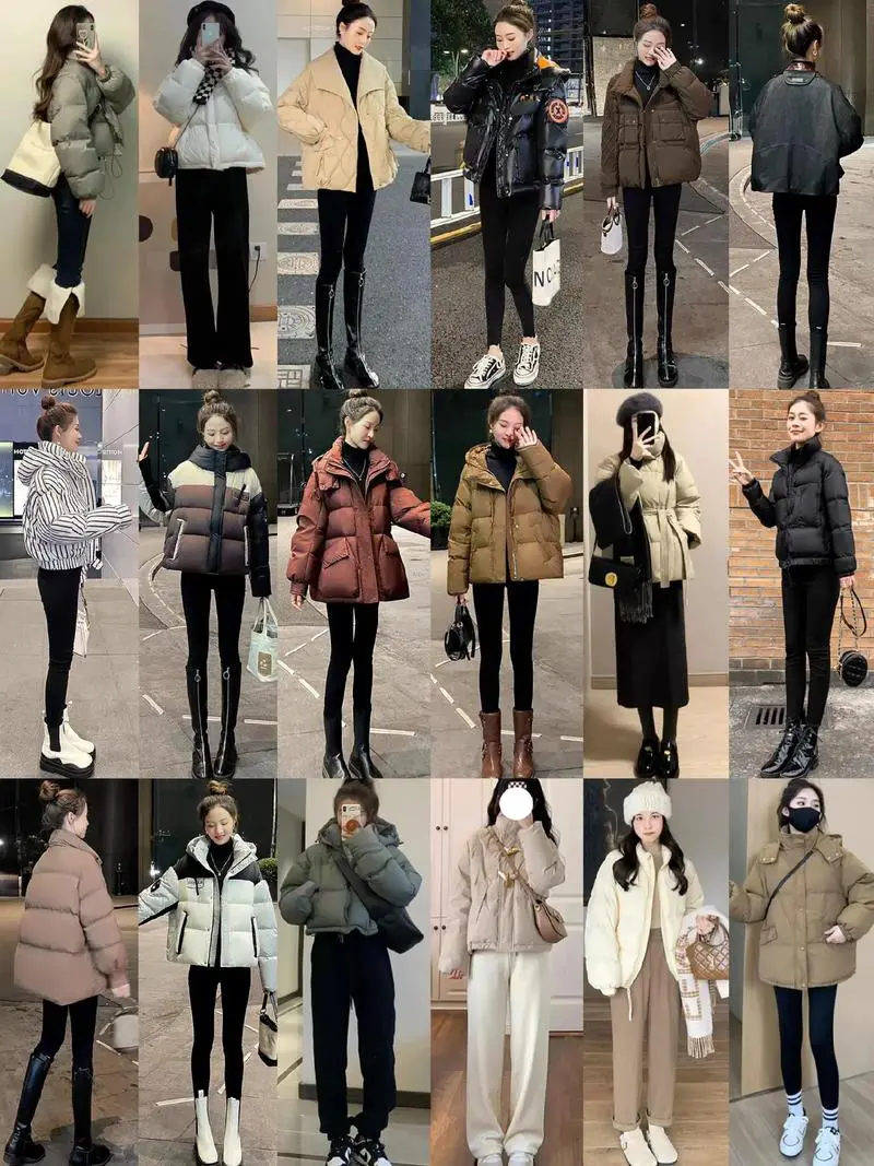 短款羽绒服怎么搭配好看