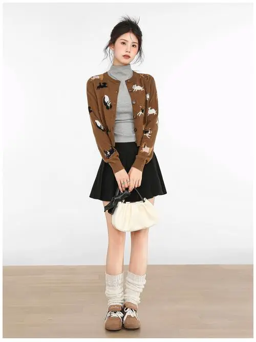 短袖长毛线衣怎么搭配什么外套