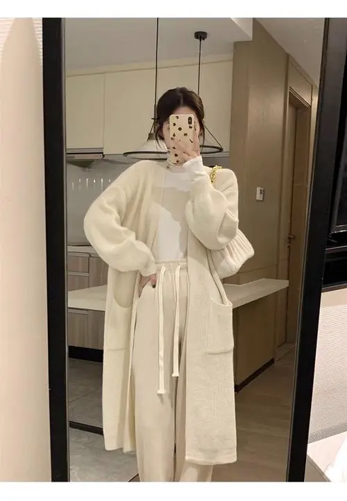 长领毛衣外套怎么搭配图片