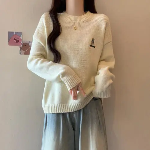 休闲针织衫毛衣怎么搭配图片