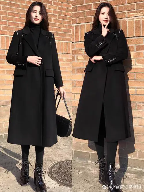 黑色长羊绒大衣怎么搭配好看吗