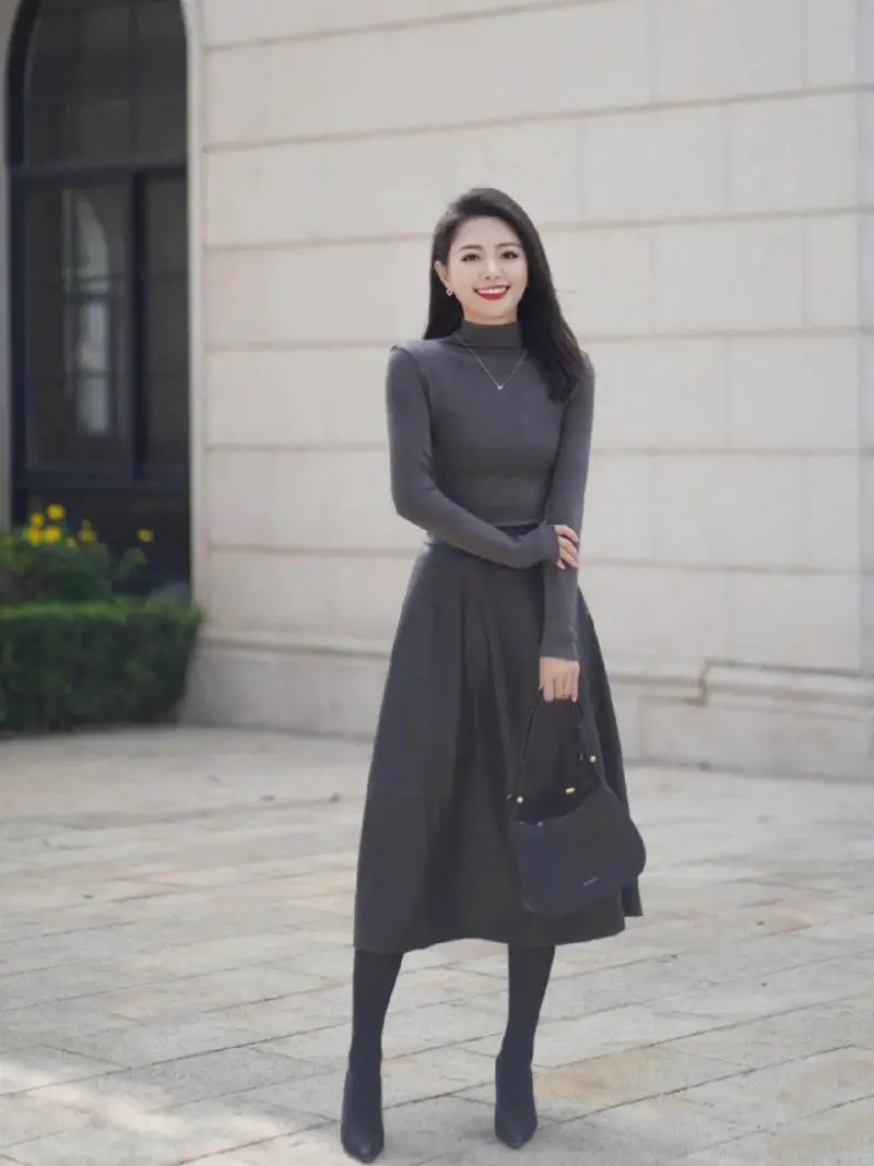 灰色裙怎么搭配什么外套