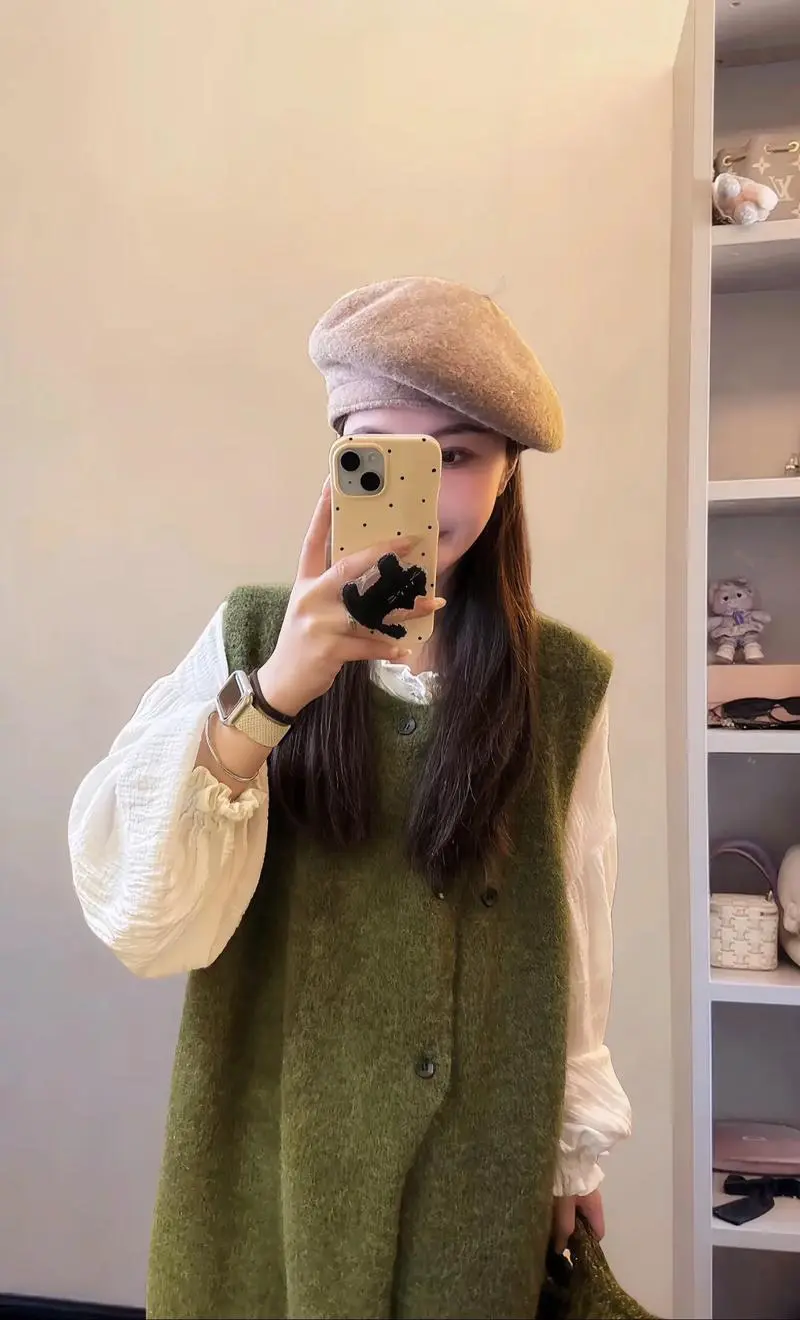 白色秋冬背心裙怎么搭配图片