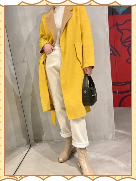 亮黄呢子外套怎么搭配