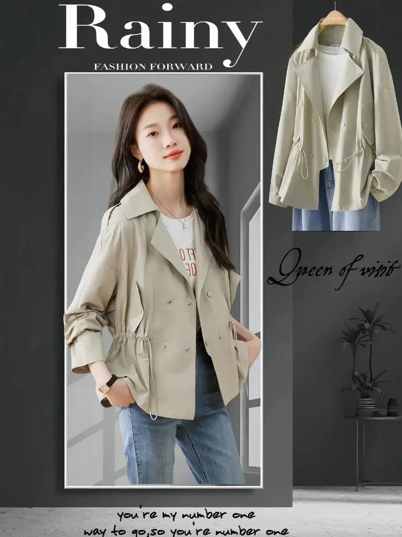 女款的薄风衣怎么搭配图片