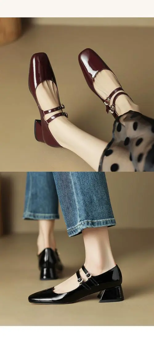 方跟皮鞋怎么搭配衣服好看