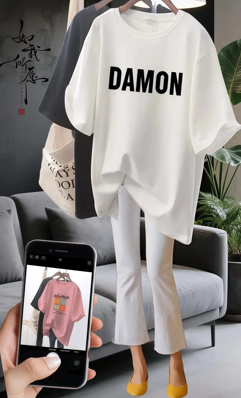 过臀短袖怎么搭配图片