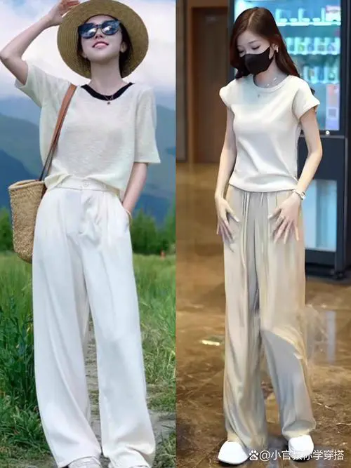 款腿裤怎么搭配上衣图片大全