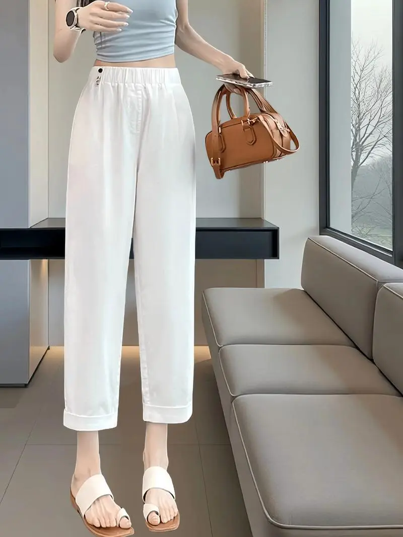 白色运动长裤怎么搭配图片