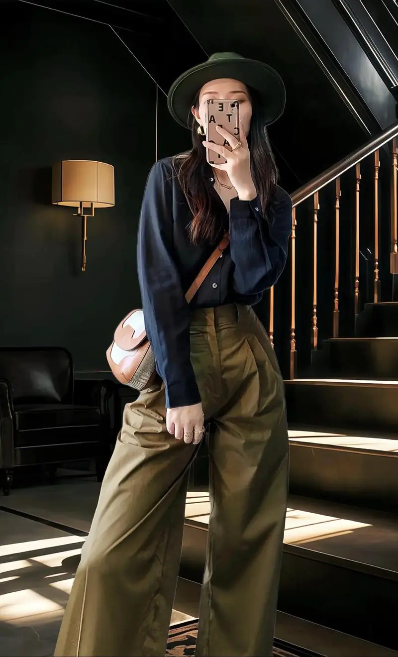 黑色长版衬衫怎么搭配什么外套