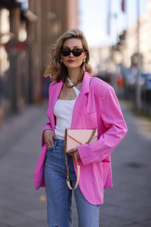 粉色和蓝色搭怎么搭配图片