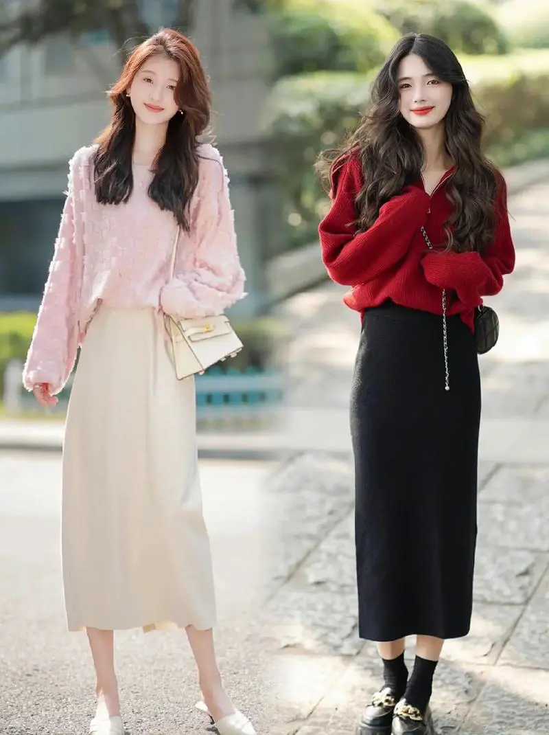 半身裙秋天要怎么搭配