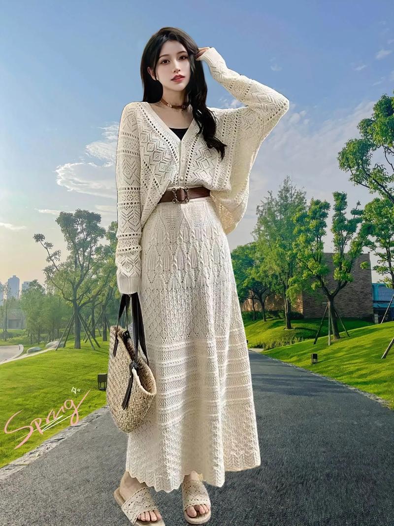 针织衫套装怎么搭配