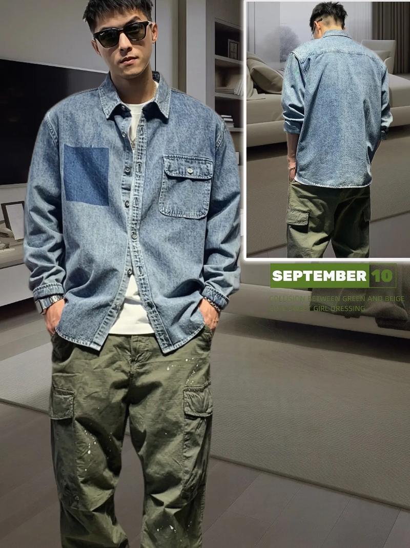 韩版男牛仔风衣怎么搭配什么裤子好看吗