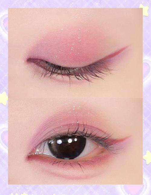 蓝色粉色眼影怎么搭配好看