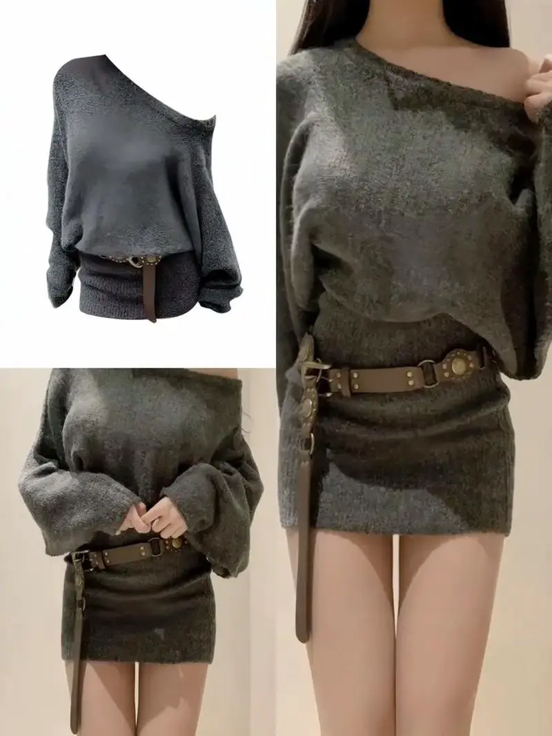 包臀的长款毛衣怎么搭配