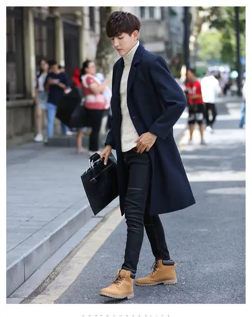 长款男士外套怎么搭配图片欣赏