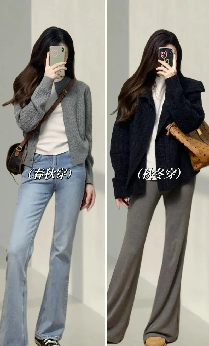 黑色灰色毛衣怎么搭配衣服好看图片大全