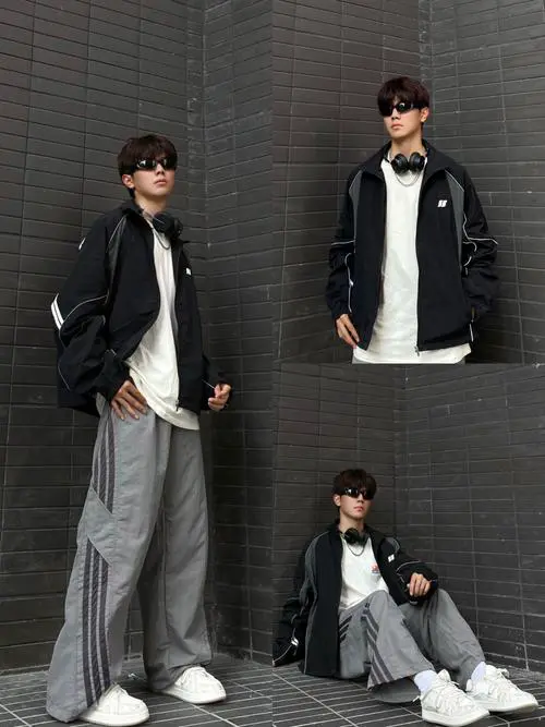 灰色衣服黑色裤子鞋子怎么搭配